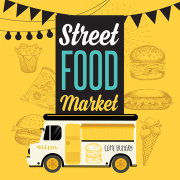 Street food festival banner.