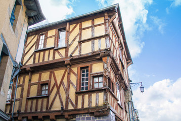 Fototapeta premium Maison à colombages ancienne, Malestroit, Morbihan, Bretagne, France 