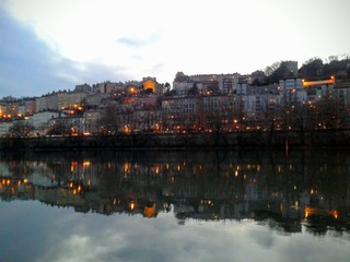 Cr&eacute;puscule sur Lyon