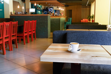 Modern restaurant, bar or cafe interior