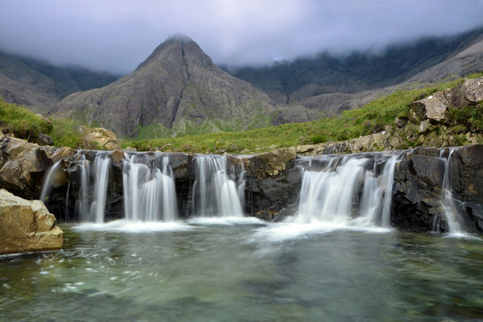 Fairy pools waterfall, Skye Island,Scotland Europe