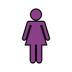 woman avatar figure silhouette icon vector illustration design