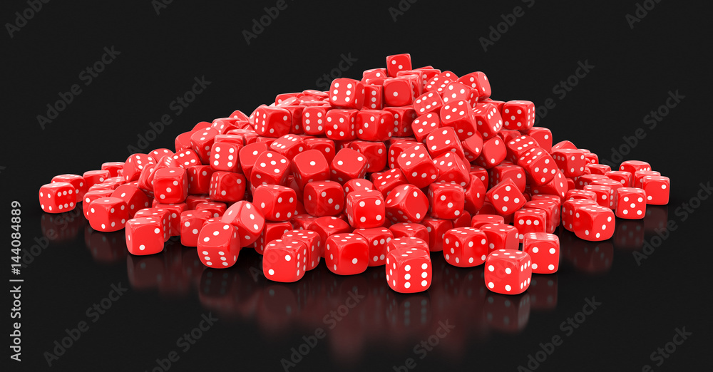 Poster dices with percent sign. image with clipping path