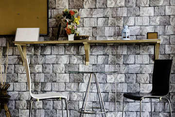 Living style Coffee shop (Cafe) with background vintage.