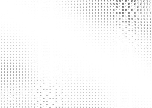 Binary code black and white background