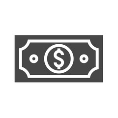 Dollar Flat Vector Icon. Flat icon isolated on the white background. Editable EPS file. Vector illustration.