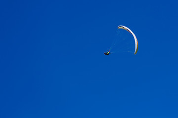 Speed flying on a small, fast fabric wing done on skis