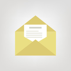 Envelope icon. E-mail symbol. Flat design