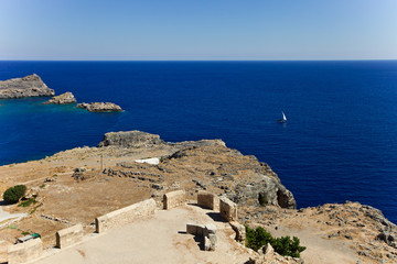 Bay of the Lindos town. Rhodes. Greece