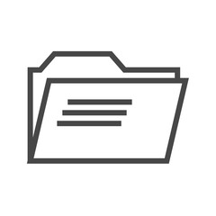 Folder Thin Line Vector Icon. Flat icon isolated on the white background. Editable EPS file. Vector illustration.