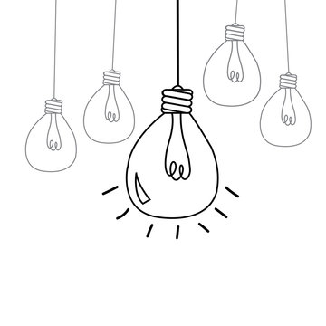 light bulb icon with concept of idea