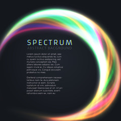 Colorful glowing circle or swirl vector background.