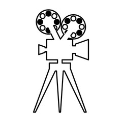 video camera retro icon vector illustration design