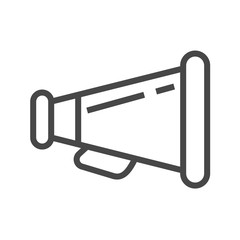 Loud Speaker Thin Line Vector Icon. Flat icon isolated on the white background. Editable EPS file. Vector illustration.