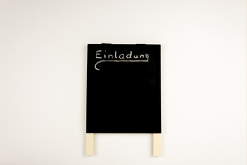 Schild Einladung