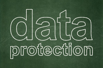 Security concept: Data Protection on chalkboard background