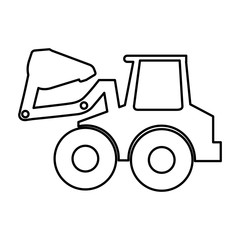 excavator machine isolated icon vector illustration design