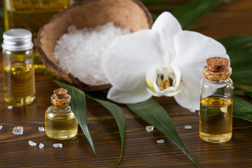 Essential oils for aromatherapy.Spa concept