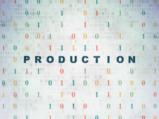 Fototapeta na wymiar Business concept: Production on Digital Data Paper background