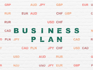Business concept: Business Plan on wall background