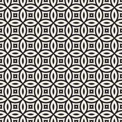 Vector Seamless Geometric Rounded Lines Pattern. Abstract Geometric Background Design