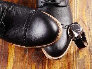 classic men's shoes and watches