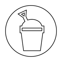 sand bucket isolated icon vector illustration design