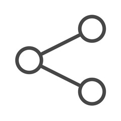 Share Thin Line Vector Icon. Flat icon isolated on the white background. Editable EPS file. Vector illustration.