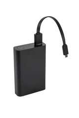 Power bank for USB devices on white background