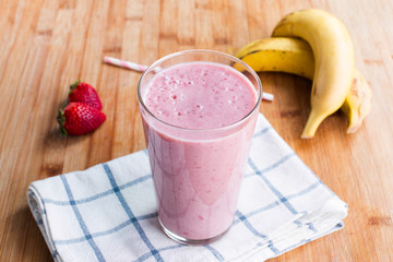 Batido de fresa y platano