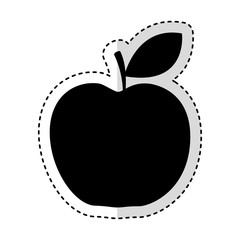 apple fresh fruit icon vector illustration design