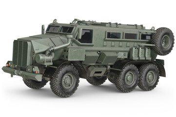 Truck military car defense transportation. 3D rendering