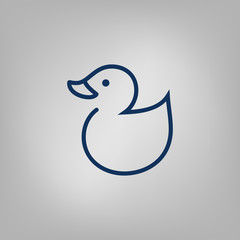 Web line icon. Rubber duck