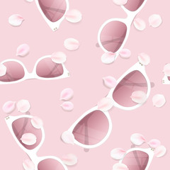 Sunglasses vector illustration seamless pattern background