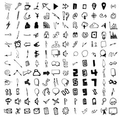 Vector Doodle Icons. Universal Set.