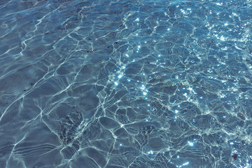 Shimmering water surface with light reflections