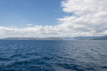 Naklejka na ściany i meble on ferry from Split to Hvar