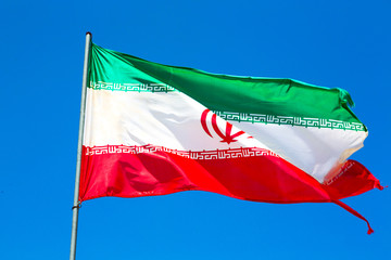 in iran iranian waving flag