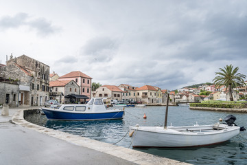 Fototapeta na wymiar Small town on Hvar island - Vrboska, Croatia