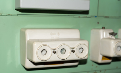 Fototapeta premium Sicherungen auf elektroboard