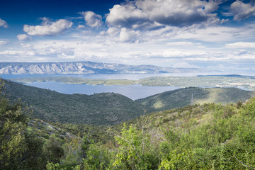 Awesome landscape from Hvar island, Croatia