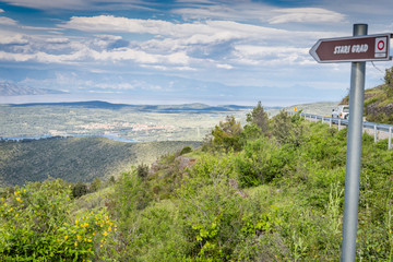 Awesome landscape from Hvar island, Croatia