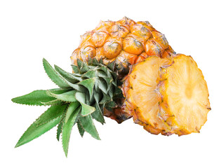 Baby pineapple isolated on white background