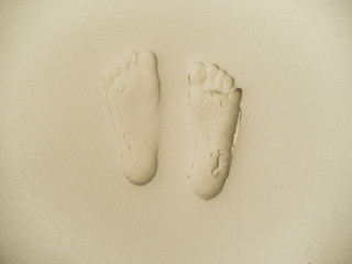 footprint in sand