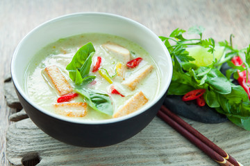 Vegetarian Tom Kha with Tofu