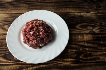 ground pork on a plate