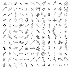 arrow doodle icon set