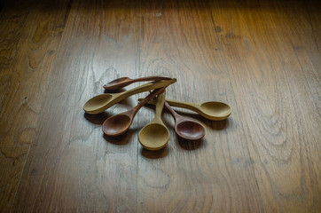 old retro wooden spoon