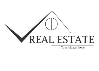 Real estate logo on the white background