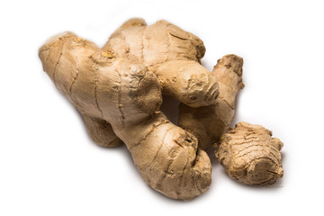 Ginger root isolated on white background